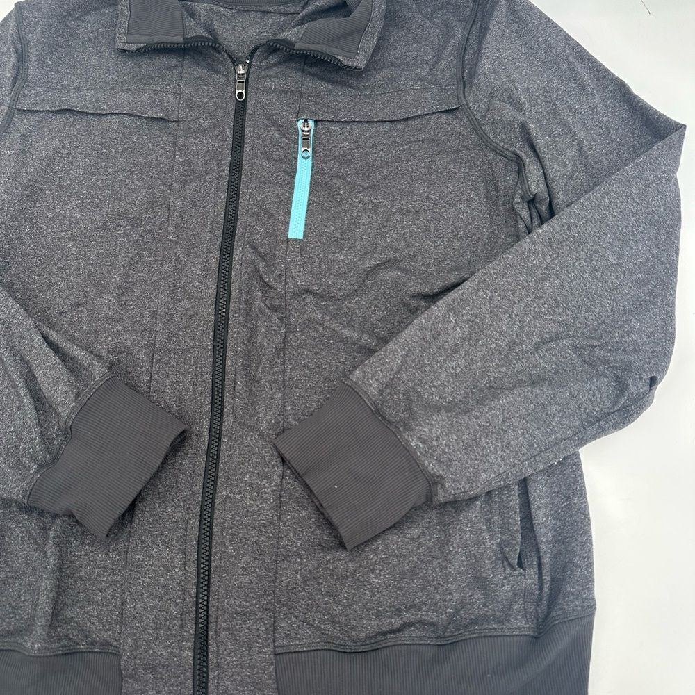 Lululemon Mens Post Gravity Jacket Heathered Black Thumbholes Athletic Size XL? - Picture 4 of 13